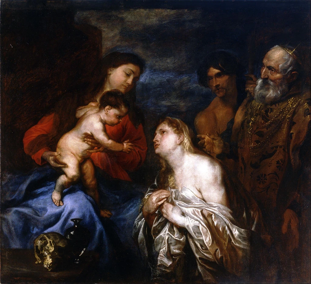 La Vergine Maria e il Bambino Gesù insieme ad alcuni peccatori pentiti che ne implorano il perdono - Royal Academy of Fine Arts of San Fernando